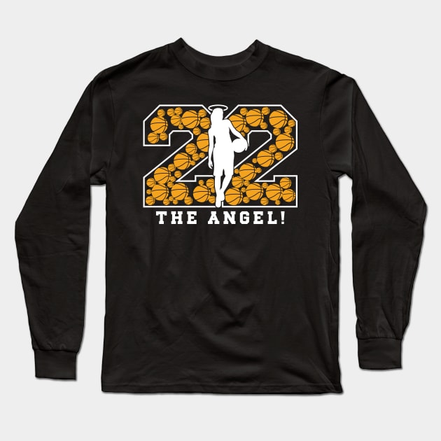 Basketball Angel Long Sleeve T-Shirt by Emma